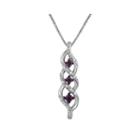Limited Quantities 1/5 Ct. T.w. White And Color-enhanced Purple Diamond Sterling Silver Twisting Pendant