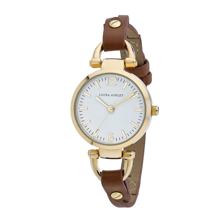 Laura Ashley Womens Brown Strap Watch-la31032tnw