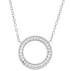 Diamonart Not Applicable Womens 1/3 Ct. T.w. White Cubic Zirconia Sterling Silver Pendant Necklace