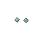 Silver Elements By Barse Blue Turquoise Sterling Silver Stud Earrings