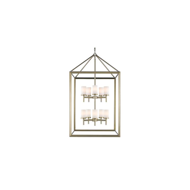 Smyth 10-light Pendant In White Gold