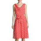 Rn Studio By Ronni Nicole Sleeveless Dot Print Fit-and-flare Dress