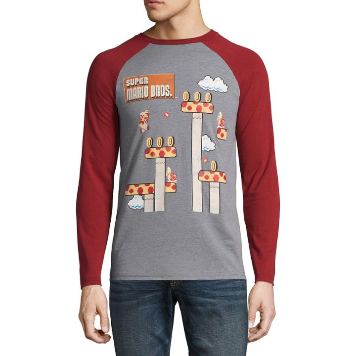 Super Mario Bros Ls Raglan