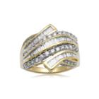 1 Ct. T.w. Diamond 10k Yellow Gold Bypass Cocktail Ring
