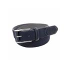 Stacy Adams Brushed Nickel With Leather Tab Solid Belt