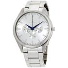 Joseph Abboud Mens Silver Tone Strap Watch-ja3198s648-004