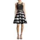 My Michelle 2-pc. Sleeveless Lace Top & Striped Skirt Set - Juniors