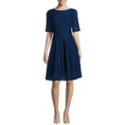 Danny & Nicole Elbow Sleeve Fit & Flare Dress