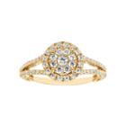 Enchanted Fine Jewelry By Disney Enchanted By Disney Womens 5/8 Ct. T.w. Genuine Round White Diamond 14k Gold Engagement Ring