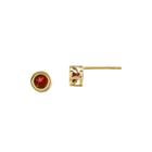 Lab-created Ruby 14k Yellow Gold Earrings