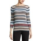 Liz Claiborne Stripe Pullover Sweater