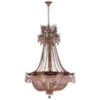 Winchester Collection 12 Light Antique Bronze Finish And Golden Teak Crystal Chandelier