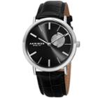 Akribos Xxiv Mens Black Strap Watch-a-848ssb