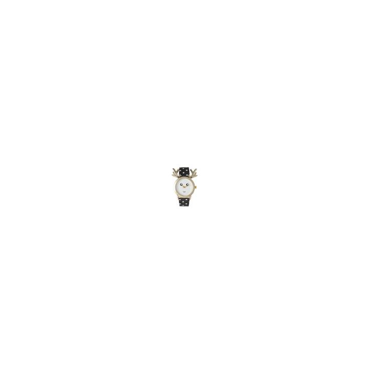 Olivia Pratt Reindeer Womens Black Strap Watch-515108black