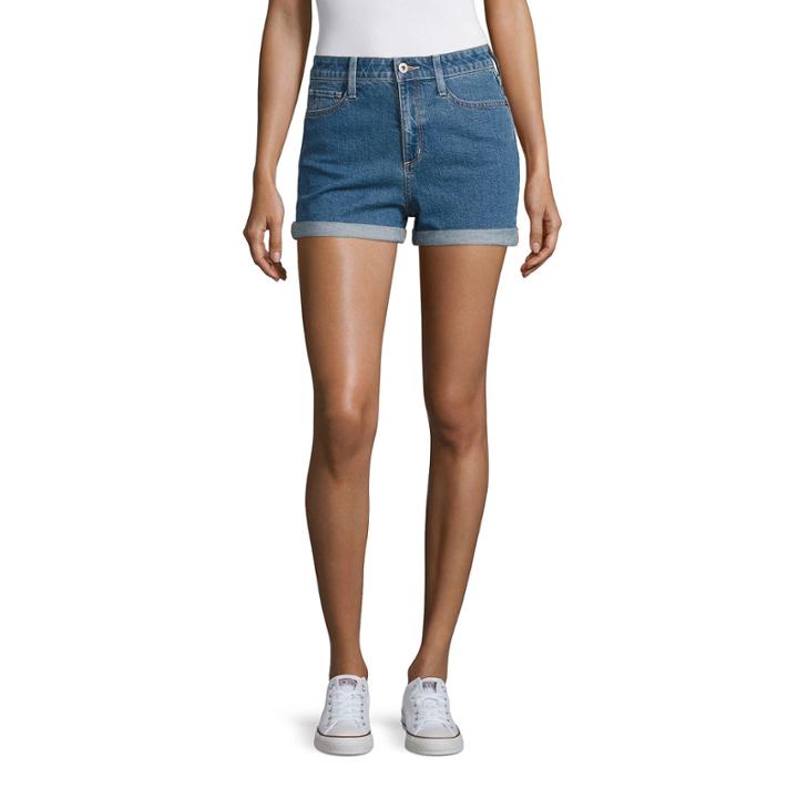 Arizona 2.5 Denim Mom Shorts-juniors