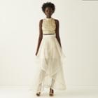 Social Code Sleeveless Sequin Top And Organza Long Skirt 2-pc.