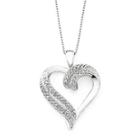 1/4 Ct. T.w. Diamond Heart Pendant Necklace Sterling Silver