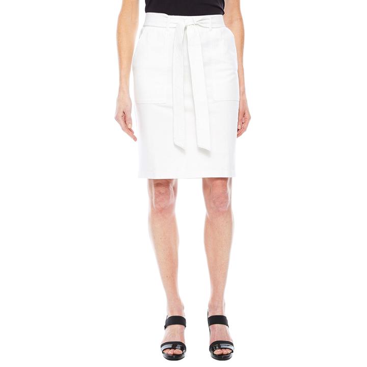Sag Harbor Denim And Chambray A-line Skirt