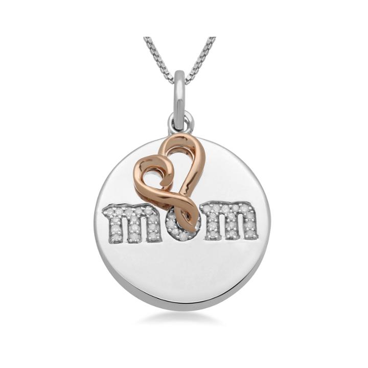 Hallmark Diamonds 1/10 C.t. Tw. Diamond Sterling Silver Pendant Necklace