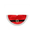 20 Traditional Red And White Velveteen Santa Claus Belt Buckle Mini Christmas Tree Skirt