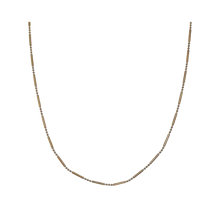 Silver Reflections&trade; Gold Over Sterling Silver Bar & Bead Chain Necklace