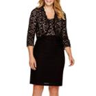 R & M Richards 3/4-sleeve Lace Jacket Dress - Plus