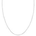 Silver Treasures Hollow Bead 20 Inch Chain Necklace