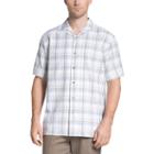 Van Heusen Short Sleeve Plaid Button-front Shirt