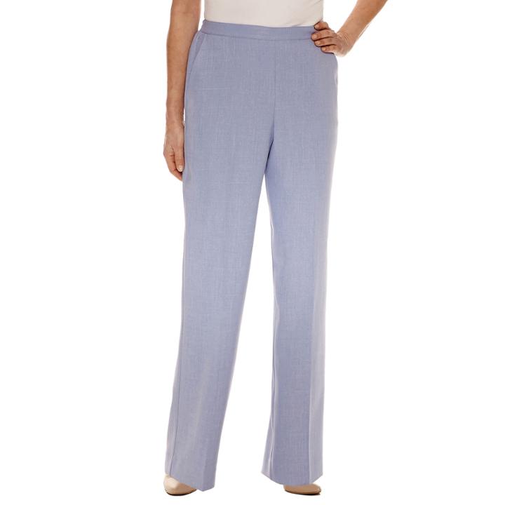 Alfred Dunner Woven Flat Front Pants-misses Short