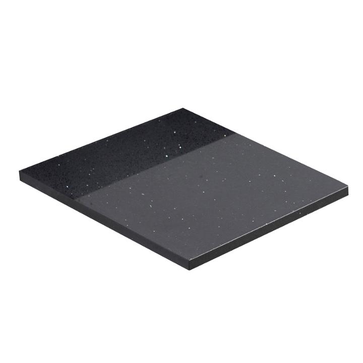 American Imaginations Xena Quartz Rectangle Centerfaucet 14-in. W X 18.25-in. D Countertop In Blackgalaxy