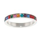 Sparkle Allure Womens Multi Color Crystal Cluster Ring