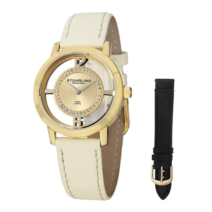 Stuhrling Womens White Strap Watch-sp14653