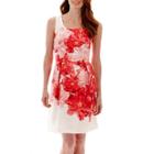 Studio 1 Sleeveless Floral Print Fit-and-flare Dress