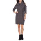 Studio 1 3/4 Sleeve Cold Shoulder Sweater Dress