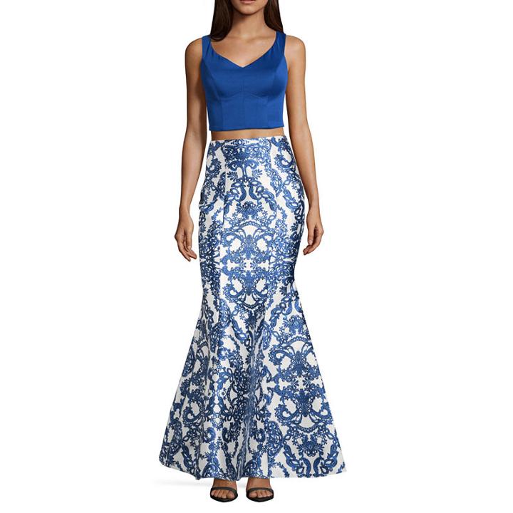 Speechless Short Sleeve Jacquard Maxi Dress-juniors