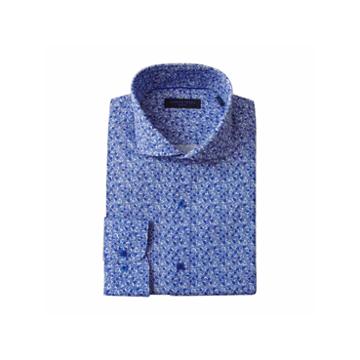 Andrew Fezza Long Sleeve Poplin Floral Dress Shirt - Slim