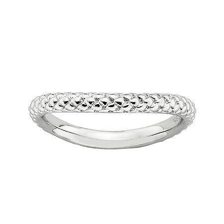 Personally Stackable Sterling Silver Cable Wave Ring