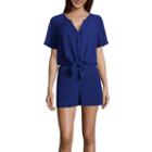 Belle + Sky Short Sleeve Tie Waist Romper