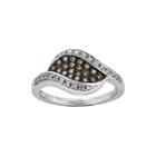 1/5 Ct. T.w. White And Champagne Diamond Marquise Ring