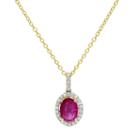 Womens 1/5 Ct. T.w. Lead Glass-filled Red Ruby 14k Gold Pendant Necklace