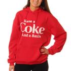 Coca-cola Juniors' Have A Coke And A Smile Pullover Graphic Hoodie