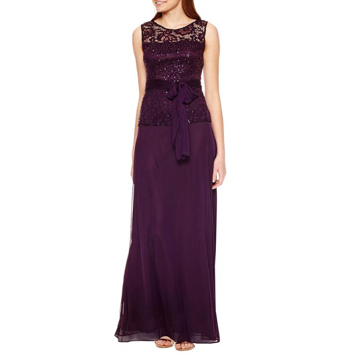 Onyx Nites Sleeveless Evening Gown