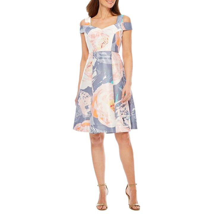 Melrose Cold Shoulder Fit & Flare Dress