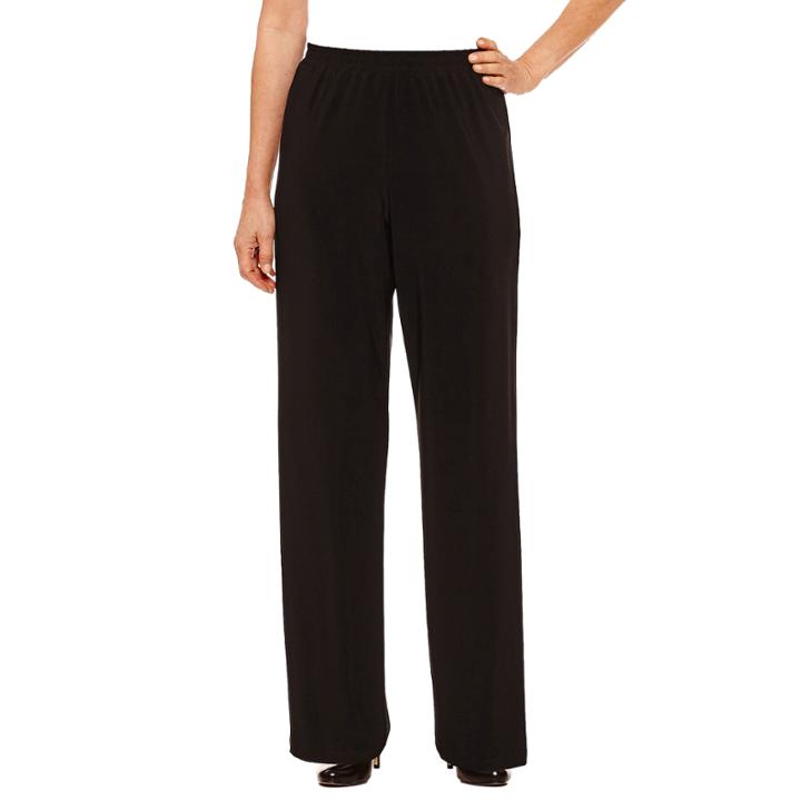 Alfred Dunner Saratoga Springs Woven Flat Front Pants