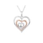 Womens 1/10 Ct. T.w. White Diamond Sterling Silver Gold Over Silver Pendant Necklace