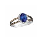 Grand Sample Sale By Le Vian Blueberry Tanzanite & 3/8 Ct. T.w. Chocolate Diamonds And Vanilla Diamonds In 14k Vanilla Gold Chocolatier Ring