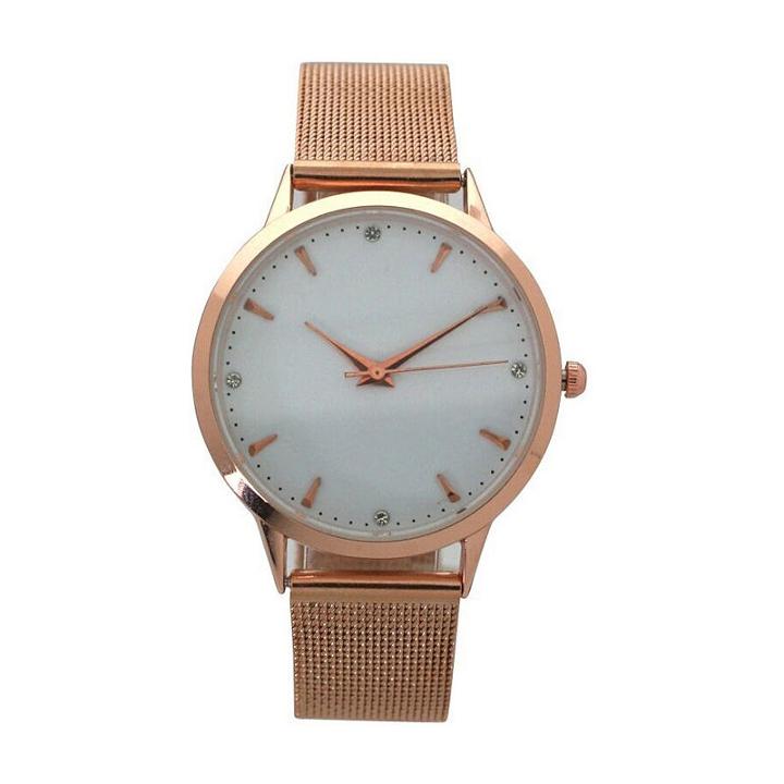 Olivia Pratt Mesh Unisex Brown Strap Watch-d60031rose