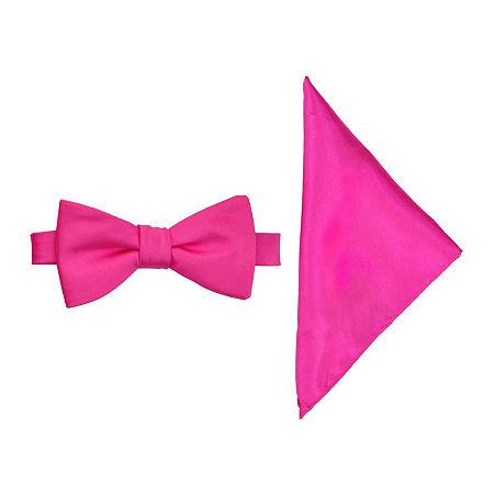 Jf J. Ferrar Pre-tied Bow Tie With Pocket Square