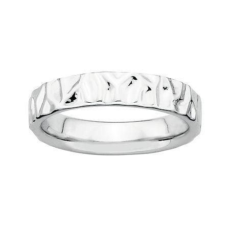 Personally Stackable Sterling Silver Stackable 3.5mm Hammered Ring