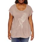 Boutique + Short Sleeve Scoop Neck Graphic T-shirt